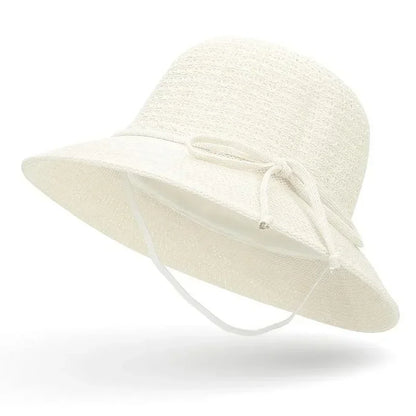Women Braided Beach Sunshade Bucket Hat