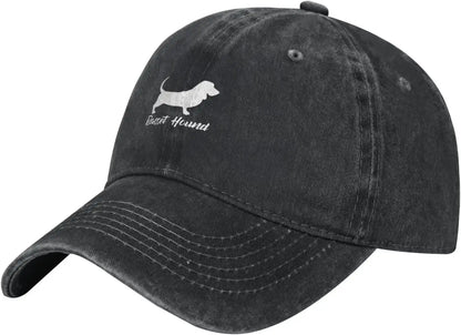 Casual Cotton Basset Hound Silhouette Baseball Cap