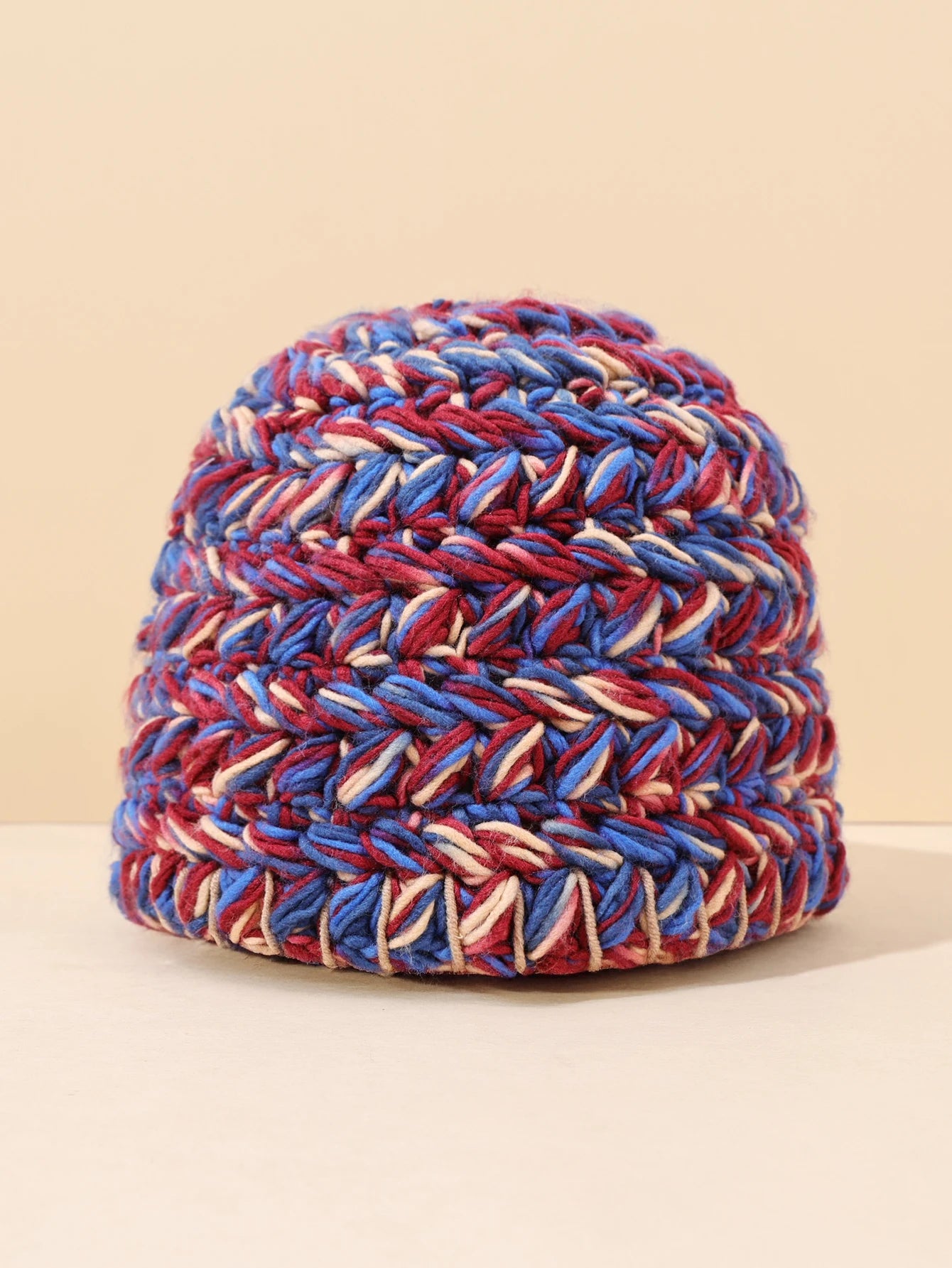 Vintage Pink Handmade Crochet Winter Bucket Hat