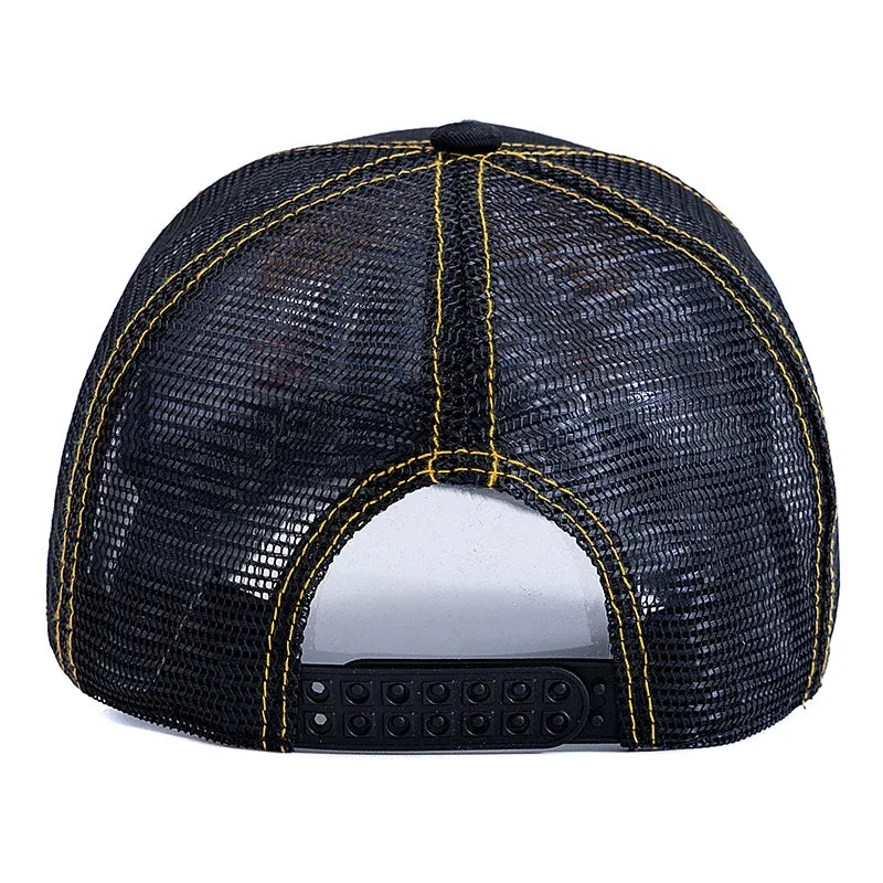 Tiger Head Embroidered Mesh Baseball Cap