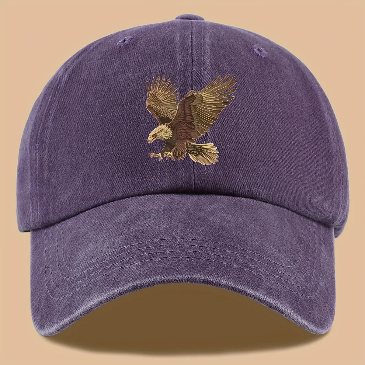 Eagle Print Adjustable Outdoor Vacation Baseball Cap