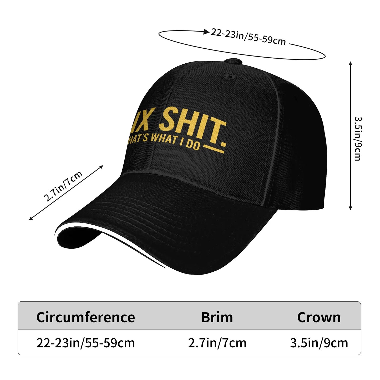 Funny Fix Stuff And Know Things Baseball Cap