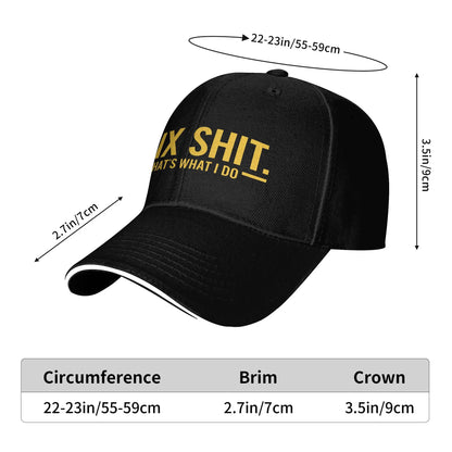 Funny Fix Stuff And Know Things Baseball Cap