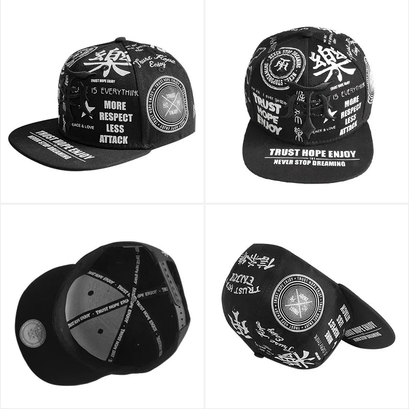 Fashion Gothic Embroidered Hip Hop Snapback Cap