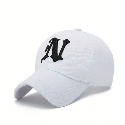 Four Seasons Embroidered N Letter Unisex Baseball Cap