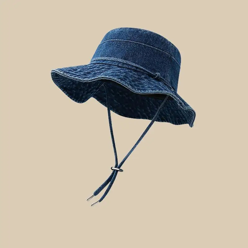 Retro Washed Denim Bucket Hat