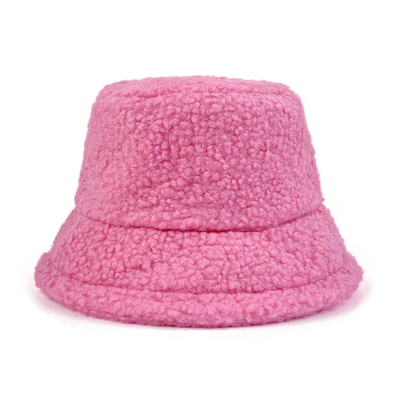 Harajuku Lamb Wool Bucket Hat