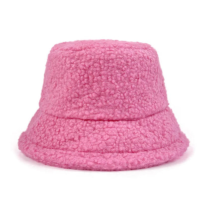Harajuku Lamb Wool Bucket Hat