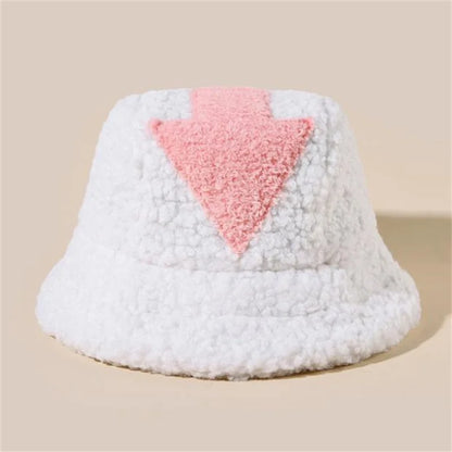 Appa Lamb Wool Winter Faux Fur Printed Bucket Hat