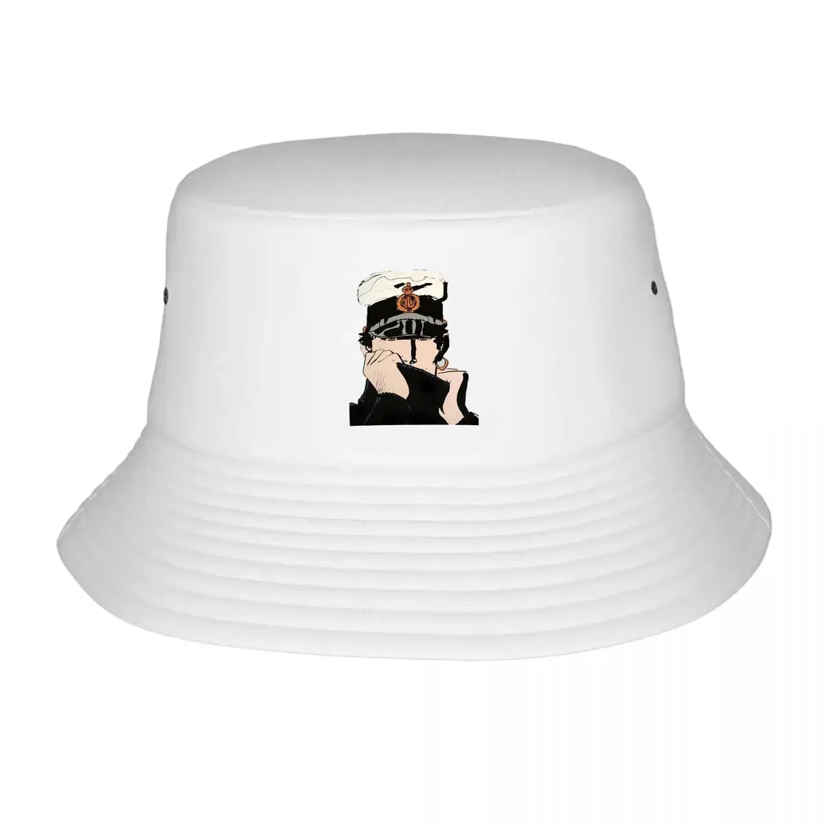 Anime Captain Hand Drawn Character Bucket Hat