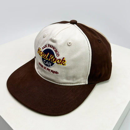 Retro Color Block Letter Embroidery Hip Hop Cap
