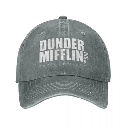 Classic Dunder Mifflin Distressed Denim Snapback Cap