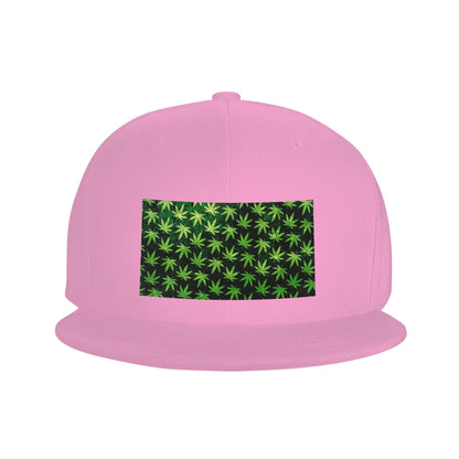 Cannabis Leaf Graphic Pattern Snapback Cap