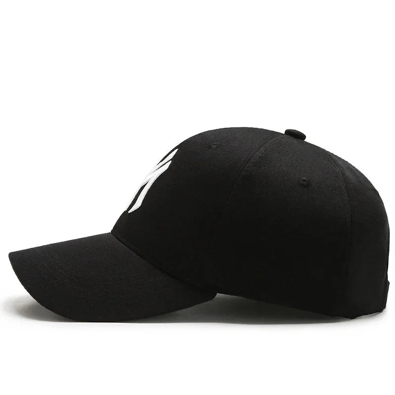 Korean Hard Top Letter Embroidered Baseball Cap