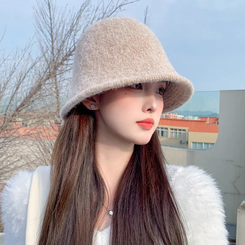 Winter Windproof Simple Design Bucket Hat