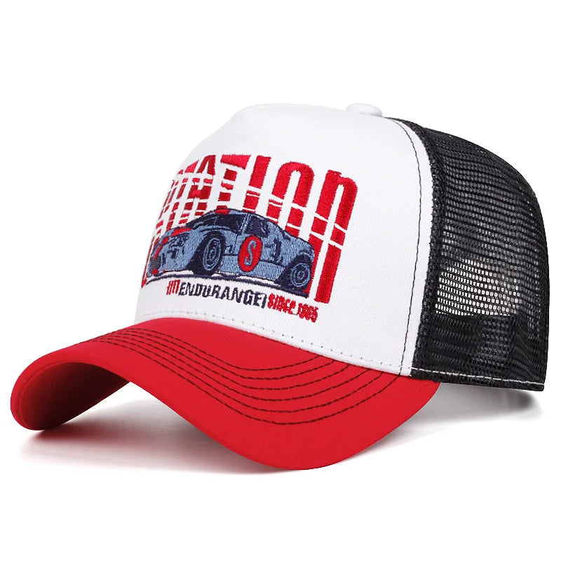 Unisex Sun Hat Hip Hop Mesh Trucker Hat