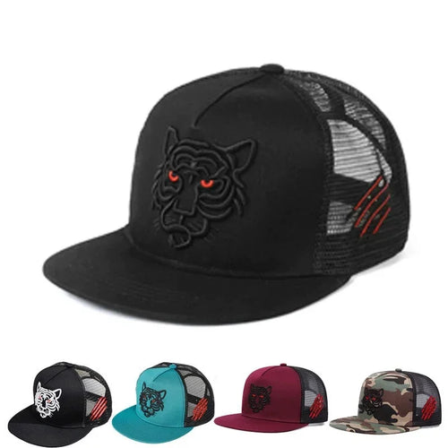 Tiger Head Embroidered Baseball Hat