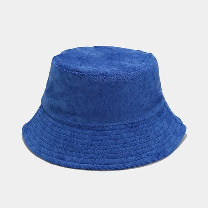 Candy Color Terry Cloth Sun Bucket Hat