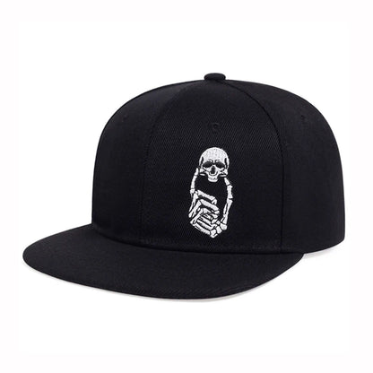Skull Embroidered Hip Hop Baseball Hat