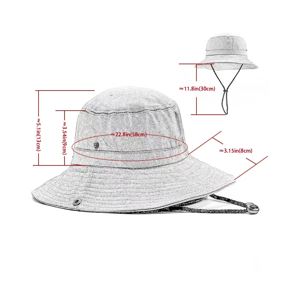 Vintage Washed Denim Unisex Bucket Hat