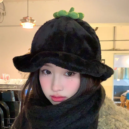 Cute Plush Autumn Winter Fisherman Bucket Hat