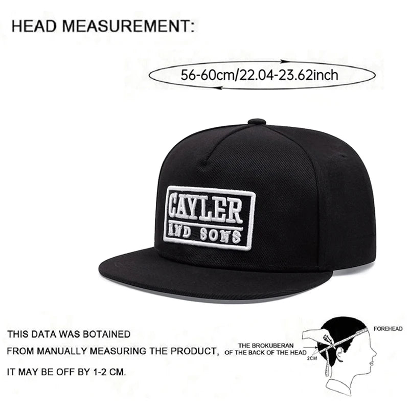 Unisex CAYLER Embroidered Flat Brim Baseball Cap