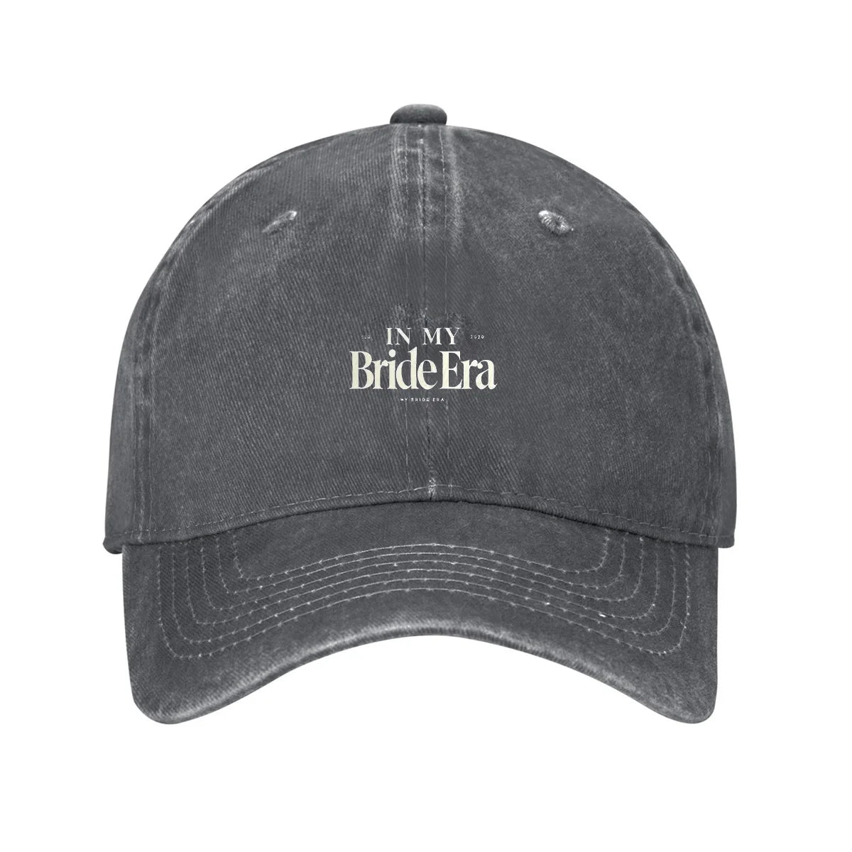 In My Bride Era Distressed Denim Baseball Cap