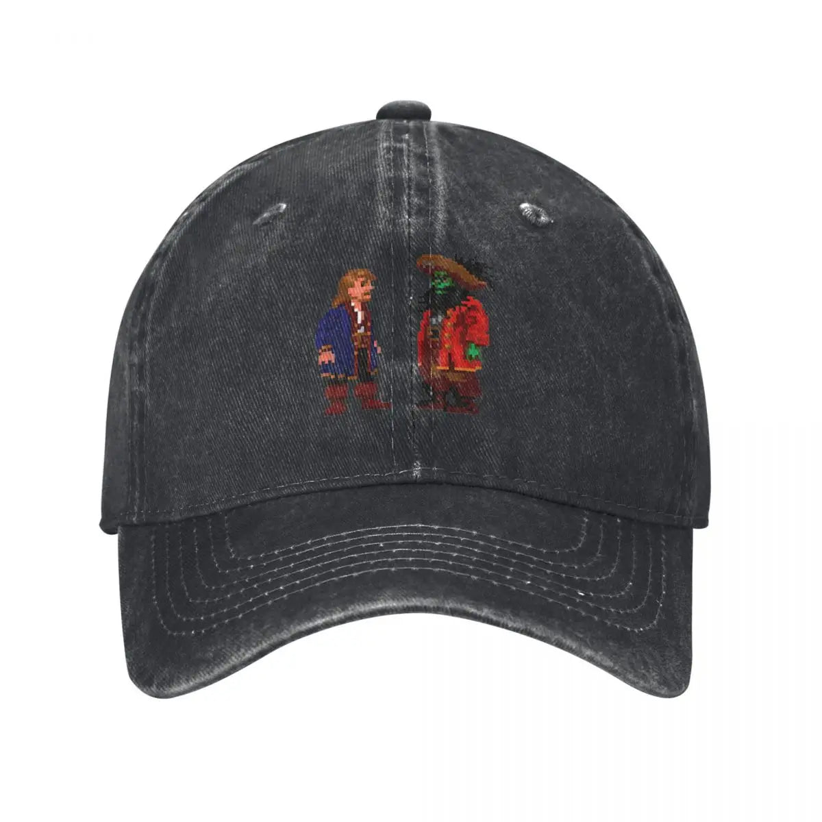 Guybrush LeChuck Monkey Island Distressed Denim Baseball Cap