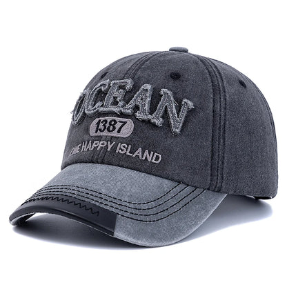 Ocean 1387 Letter Embroidery Baseball Cap Unisex