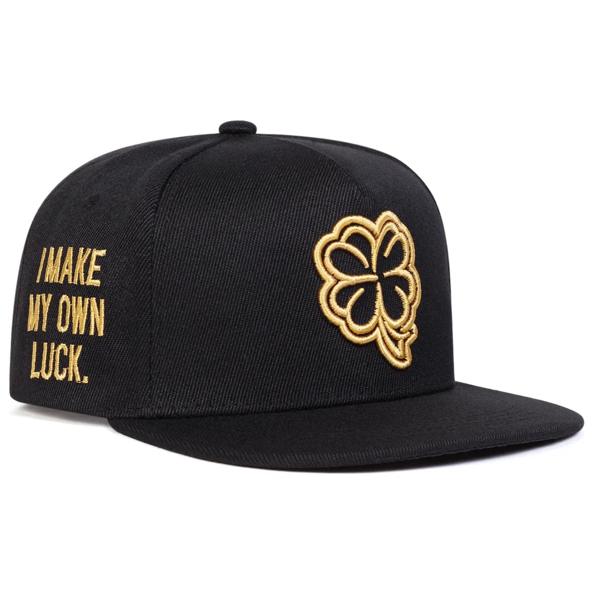 Unisex Four Leaf Clover Embroidery Hip Hop Snapback Cap