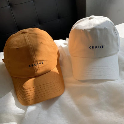 Challenge Letter Ponytail Cotton Baseball Cap
