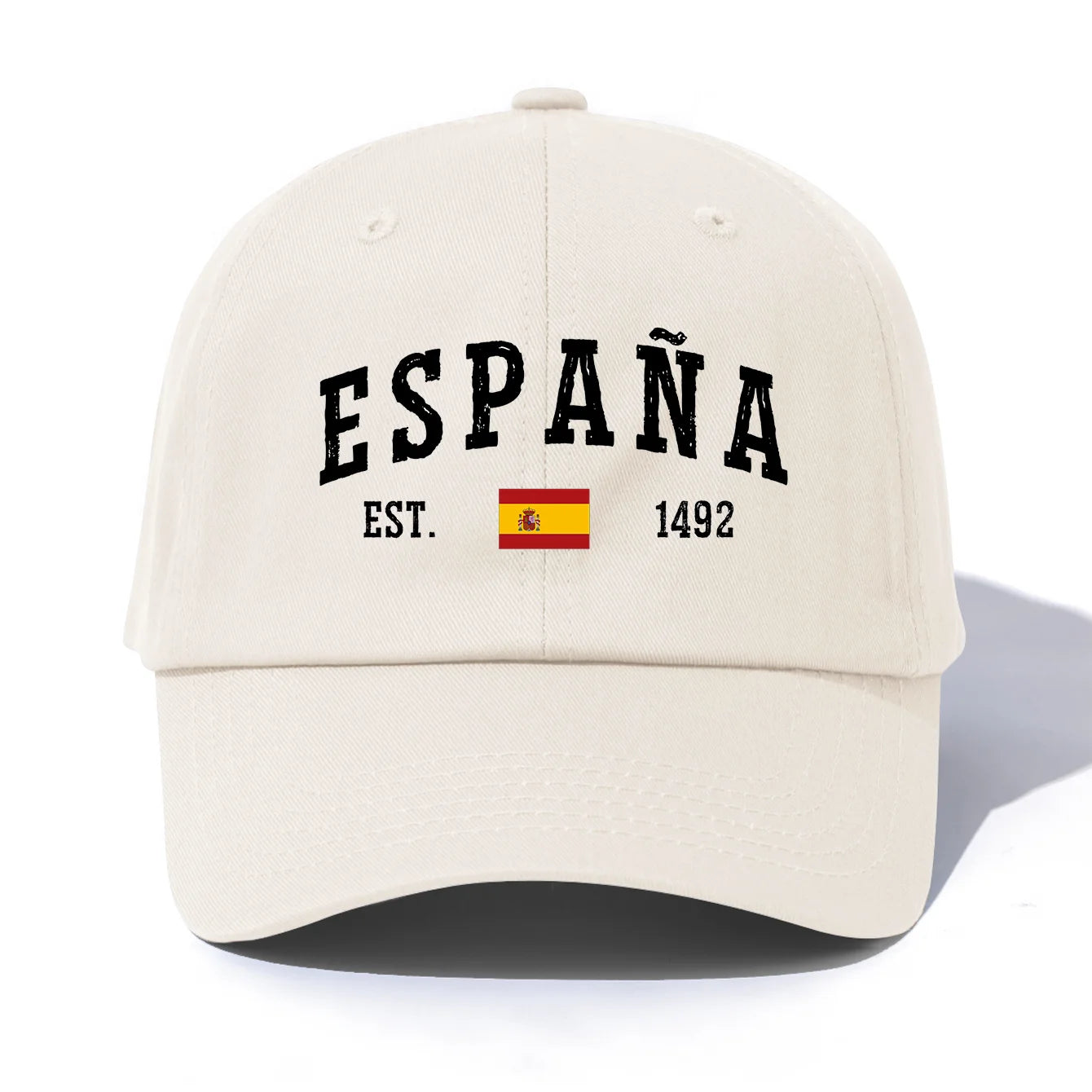 Espana Print Washed Retro Baseball Cap