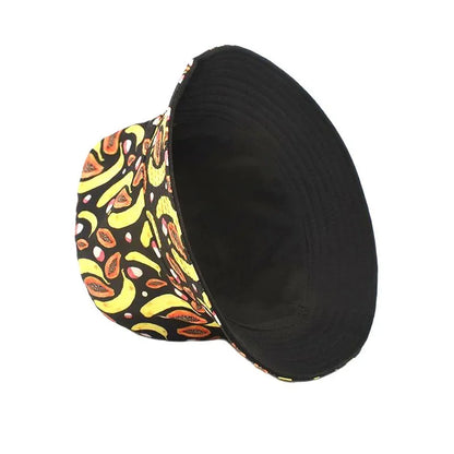 Polyester Cartoon Print Spring Autumn Travel Bucket Hat