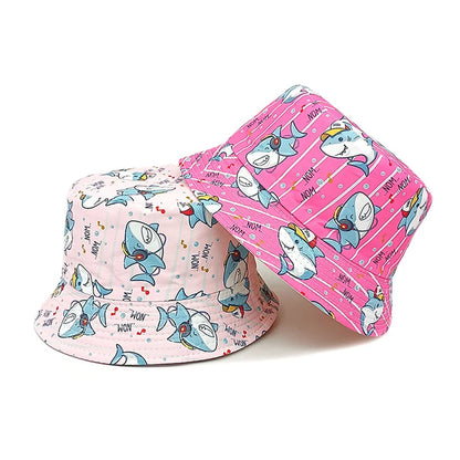 Cute Shark Cartoon Kids Bucket Hat