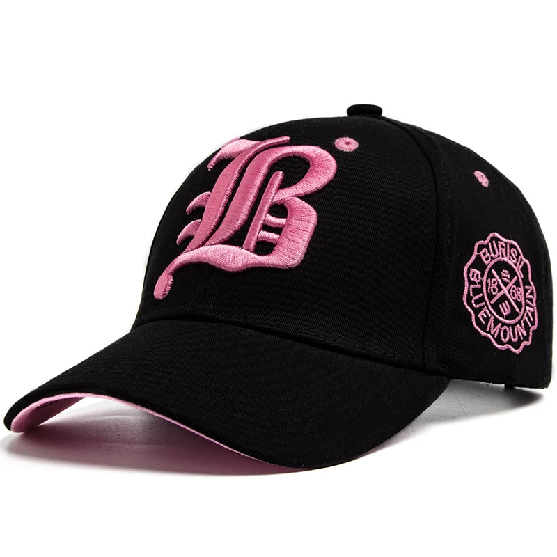 Unisex Letter Embroidered Cotton Baseball Cap
