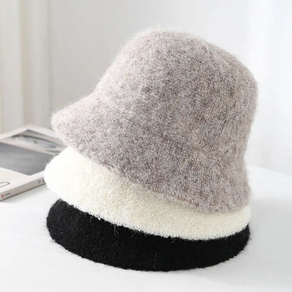 Knitted Windproof Winter Bucket Hat