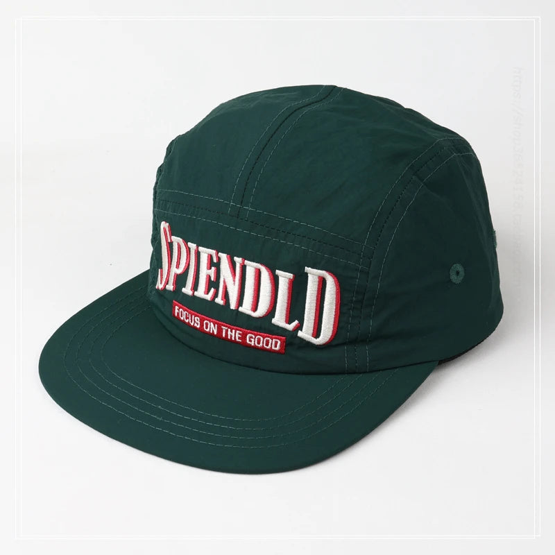 Flat Brim Embroidered Sun Protection Snapback Cap