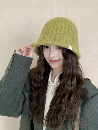 Knit Woolen Bucket Hat