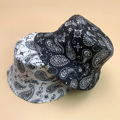 Streetwear Paisley Cotton Bucket Hat