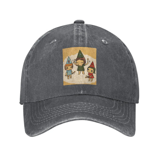 Yoshitomo Nara Funny Denim Baseball Cap