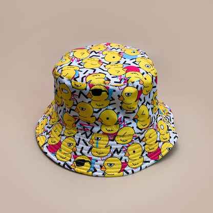 Cartoon Yellow Duck Bucket Hats New Unisex Cute