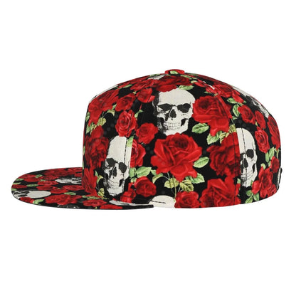 Unisex Skull Print Hip Hop Snapback Cap