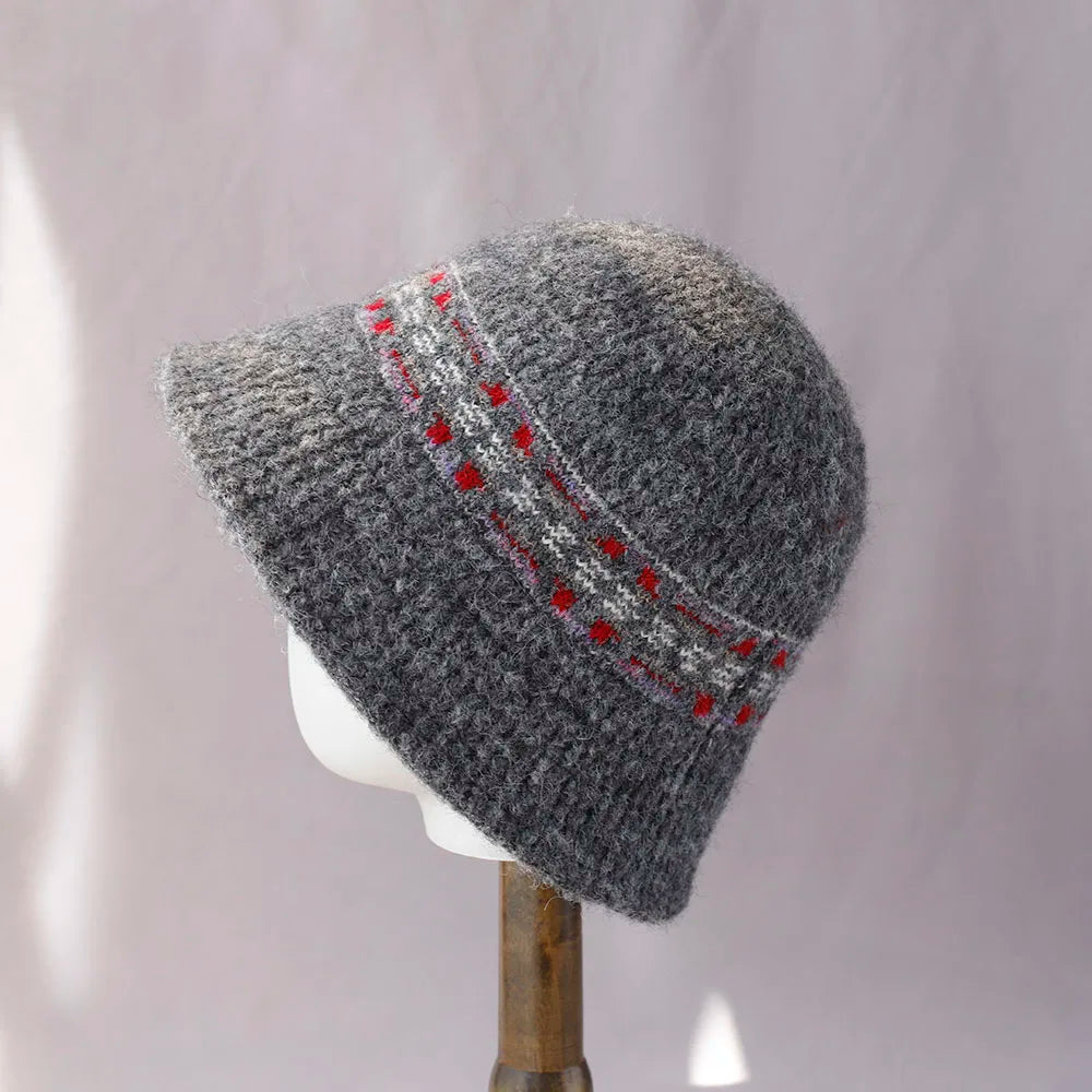 Vintage Wool Foldable Winter Bucket Hat