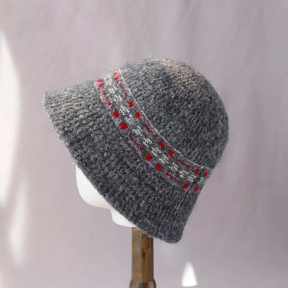 Vintage Wool Foldable Winter Bucket Hat