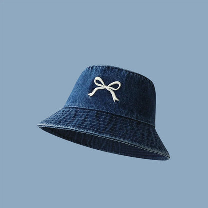 Women’s Bow Harajuku Denim Bucket Hat