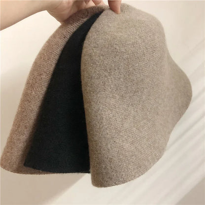 Japanese Wool Vintage Warm Bucket Hat