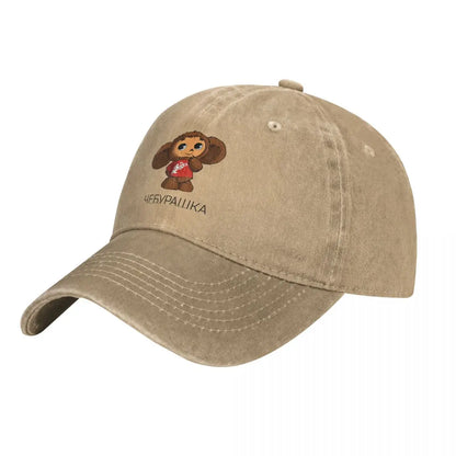 Cheburashka Cartoon Washed Baseball Cap