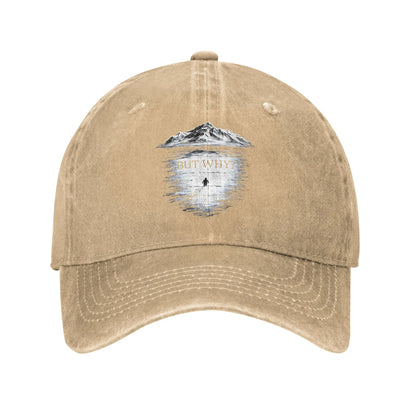 Vintage Distressed Penguin "But Why" Baseball Cap