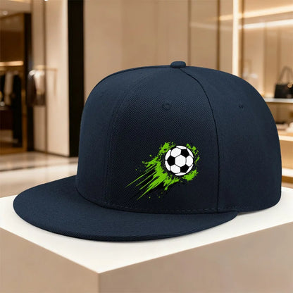 Soccer Ball Graphic Sporty Casual Snapback Cap