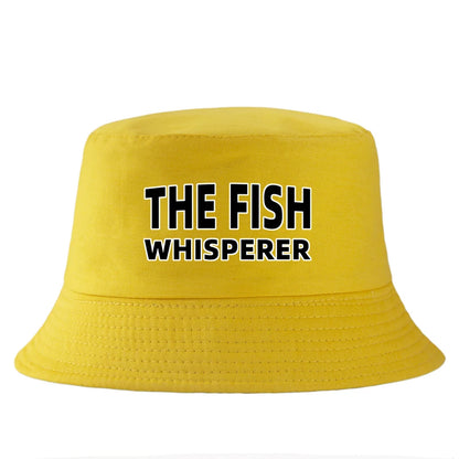Fish Whisperer Letter Print Bucket Hat